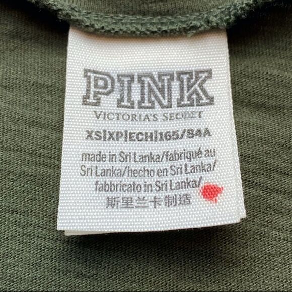 Victoria’s Secret Pink Dark Green Graphic T-Shirt Size XS - Picture 3 of 11